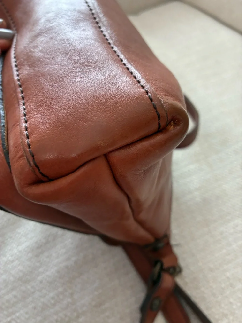 Patricia Nash EUC Avellino
Basketweave Tan Genuine
Leather Crossbody - Picture 6 of 16